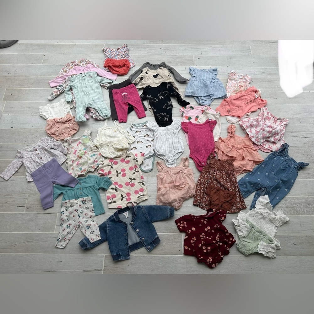 Lot of 0-3 MONTHS Baby Girl Clothes Carter’s Nicole Miller Rachel Zoe Cat & Jack
